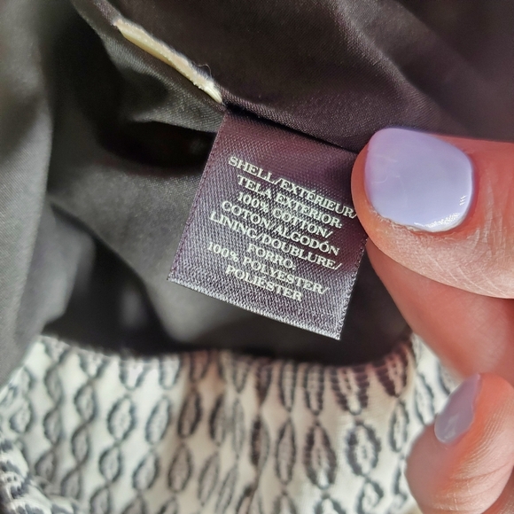 Ann Taylor Tapestry Lined Side Zip Pencil Skirt Women's Size 4 NWOT Black White - Picture 7 of 14